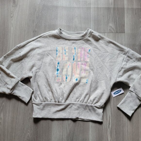 Old Navy Be The Love Womens Small Gray Crewneck Sweatshirt - Picture 3 of 4